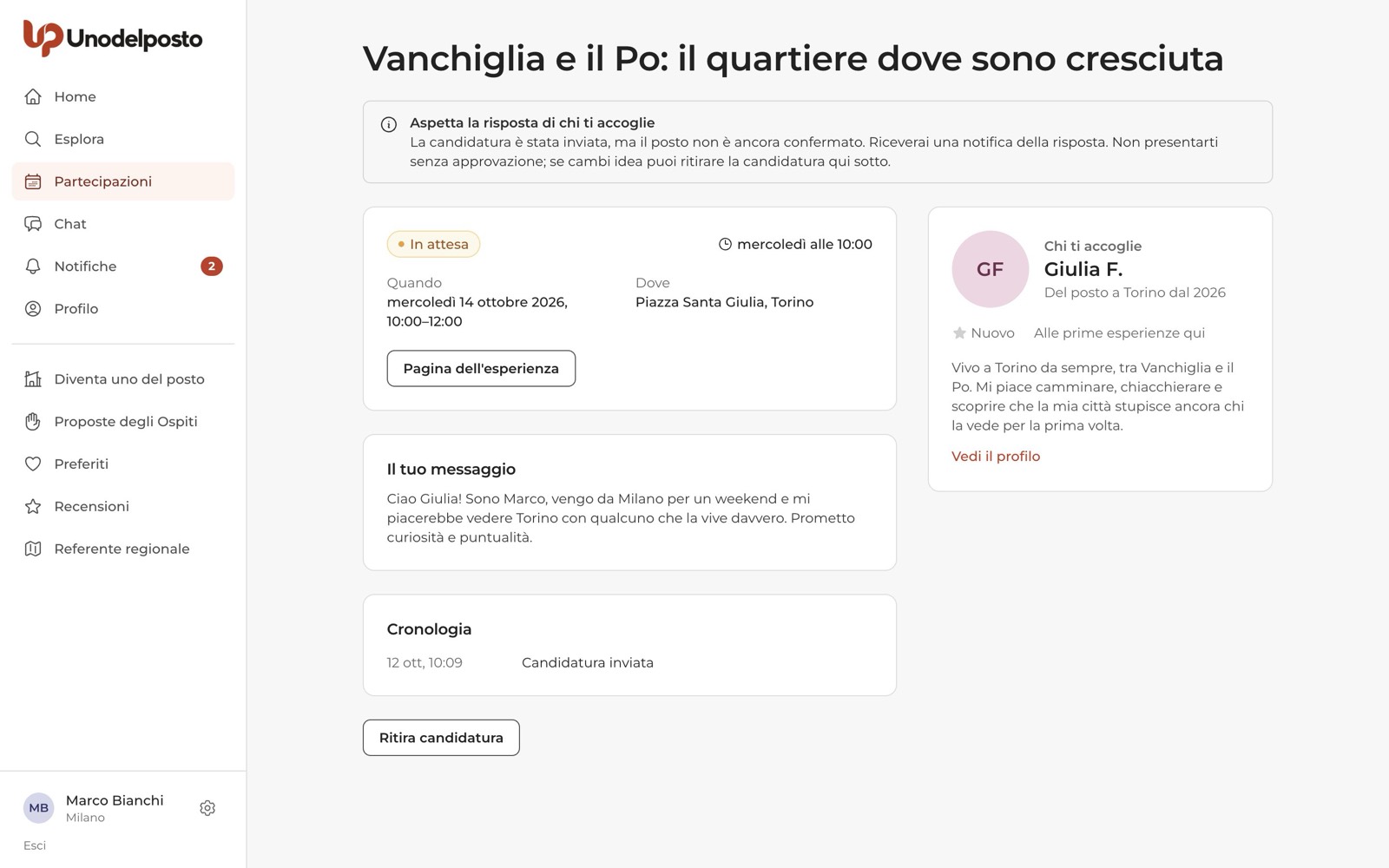 Una candidatura in attesa: niente punto esatto, si può ritirare.