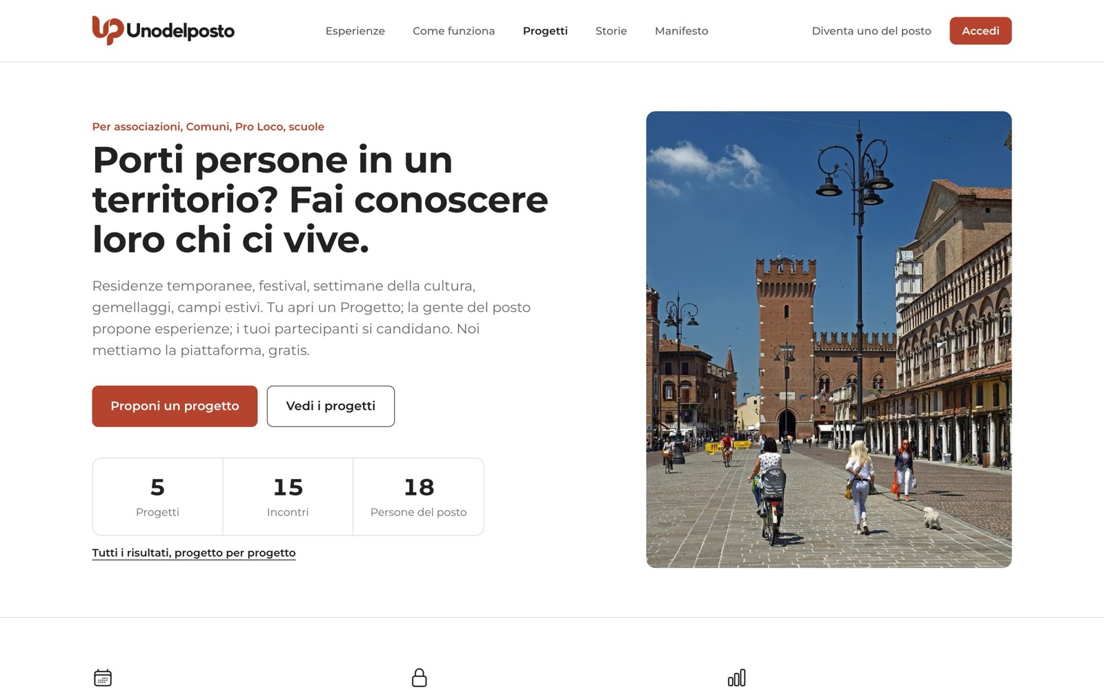 La pagina per associazioni, Comuni, Pro Loco e scuole.