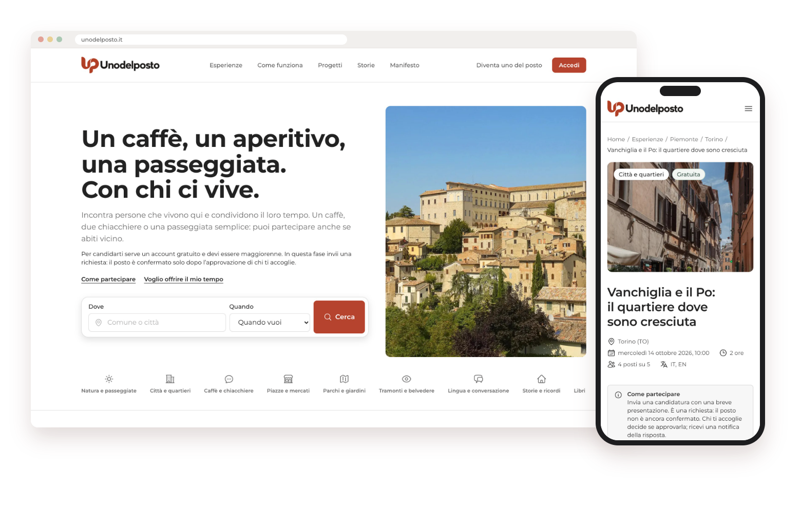 Unodelposto su computer e telefono